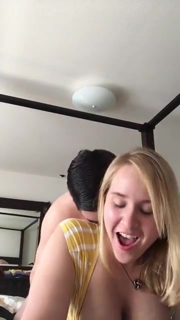 British Girl Fuck - British girl with her tits bouncing is fucked doggystyle by a friend